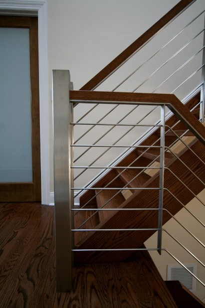 Modern stainless cable railing