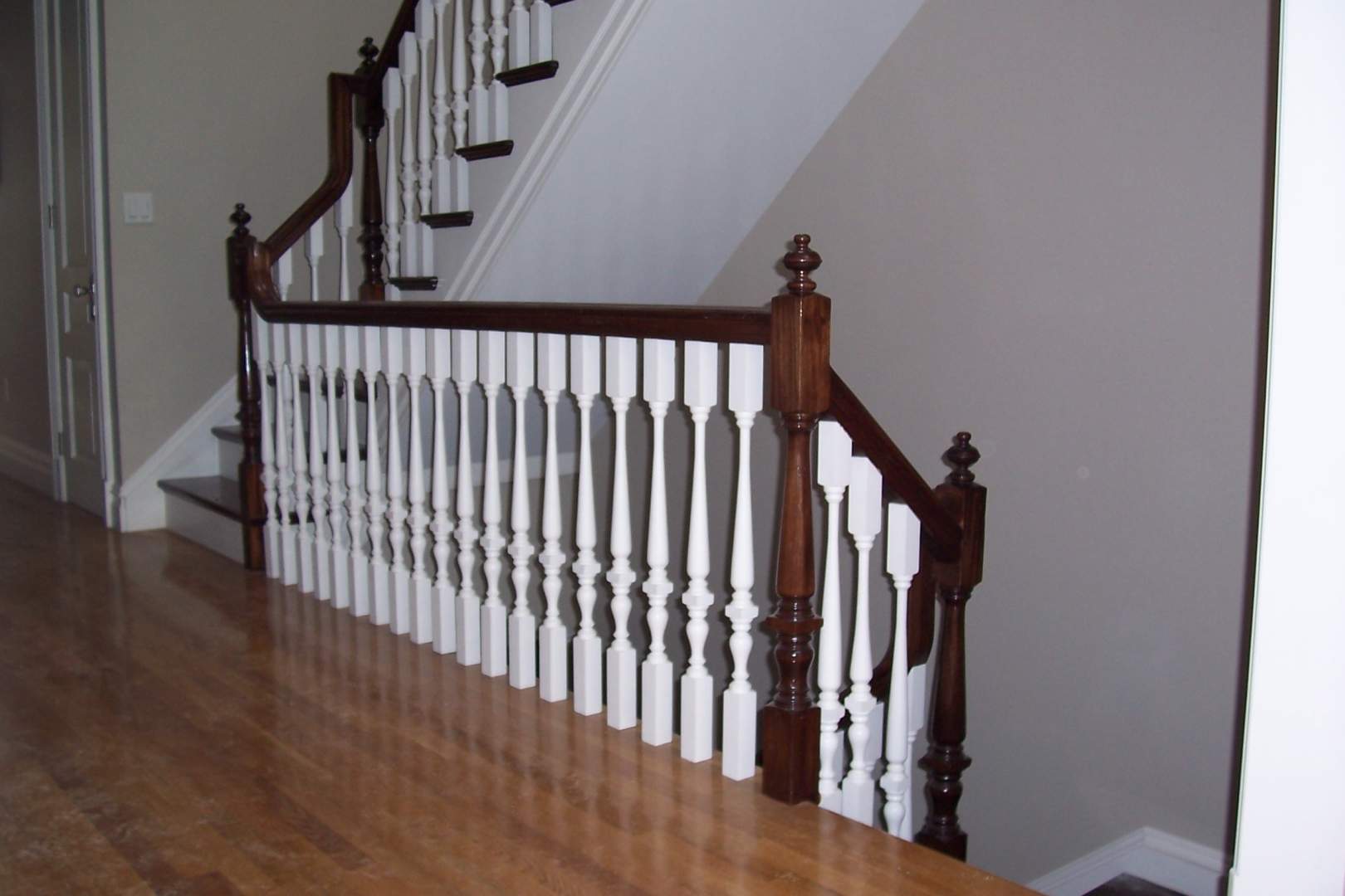 White baluster upper hallway